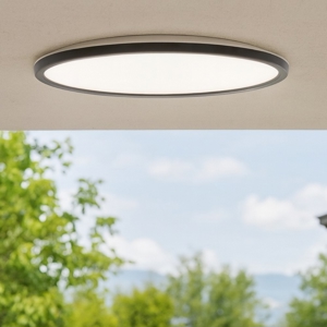Plafoniera da esterno 50 cm rotonda led 45w cct 3000k 4000k 6500k nera ip54